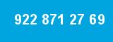 922 871 27 69 922 871 27 69
